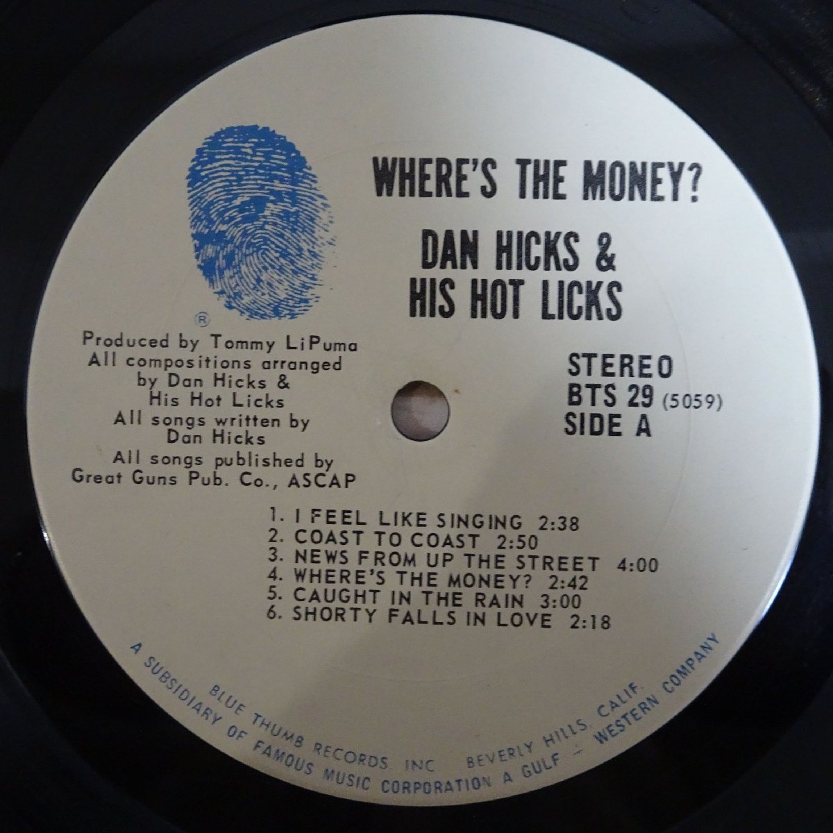 11179889;【US盤/特殊ジャケット】Dan Hicks And His Hot Licks / Where's The Money?_画像3