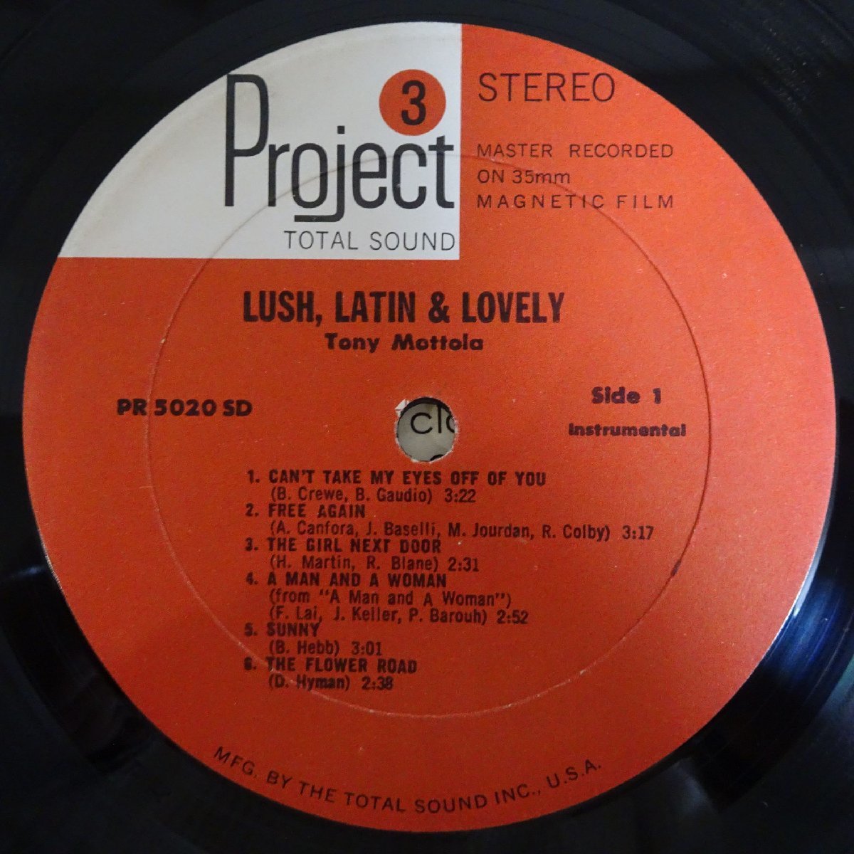 11181101;【US盤/Latin】Tony Mottola / Lush, Latin & Lovely_画像3