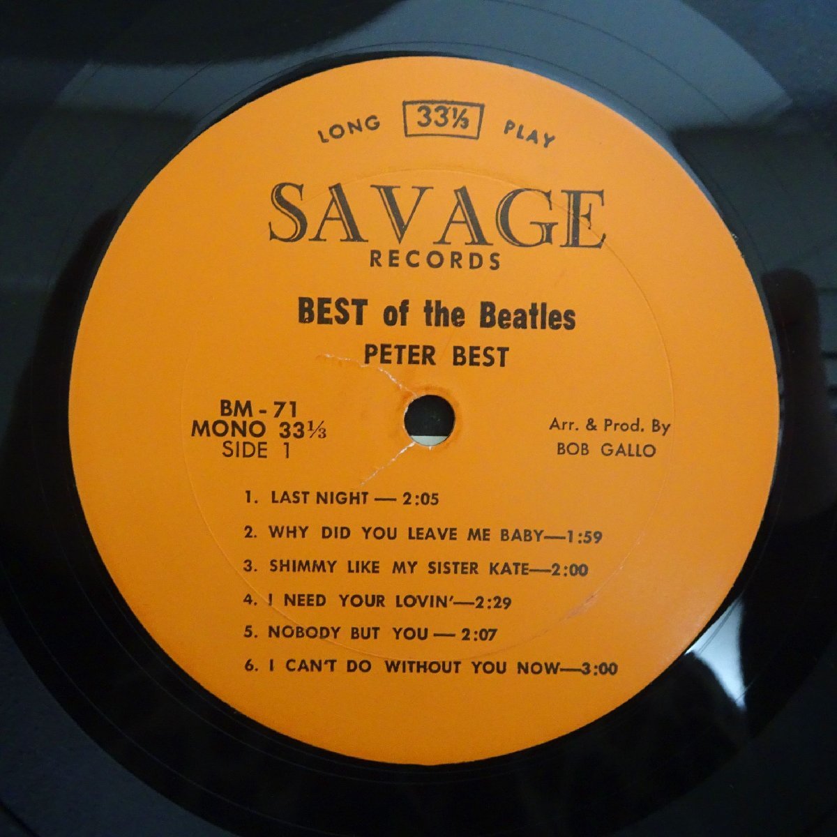11181634;【US盤/MONO】Pete Best / Best Of The Beatles_画像3
