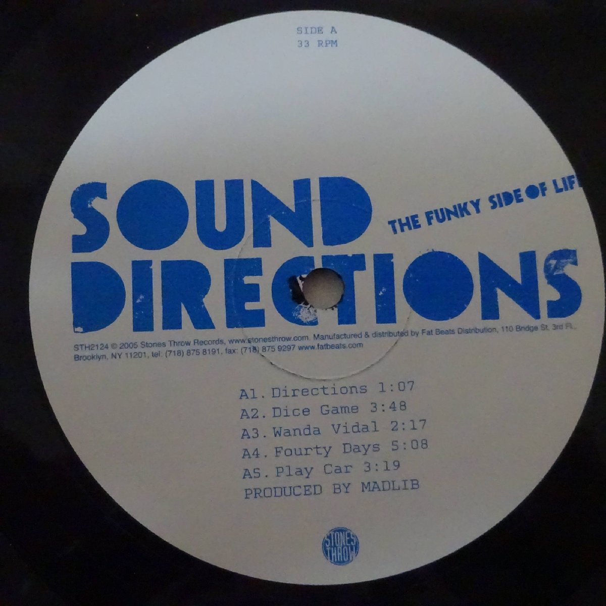 10022073;【US盤/Stones Throw】Sound Directions, Madlib / The Funky Side Of Life_画像3