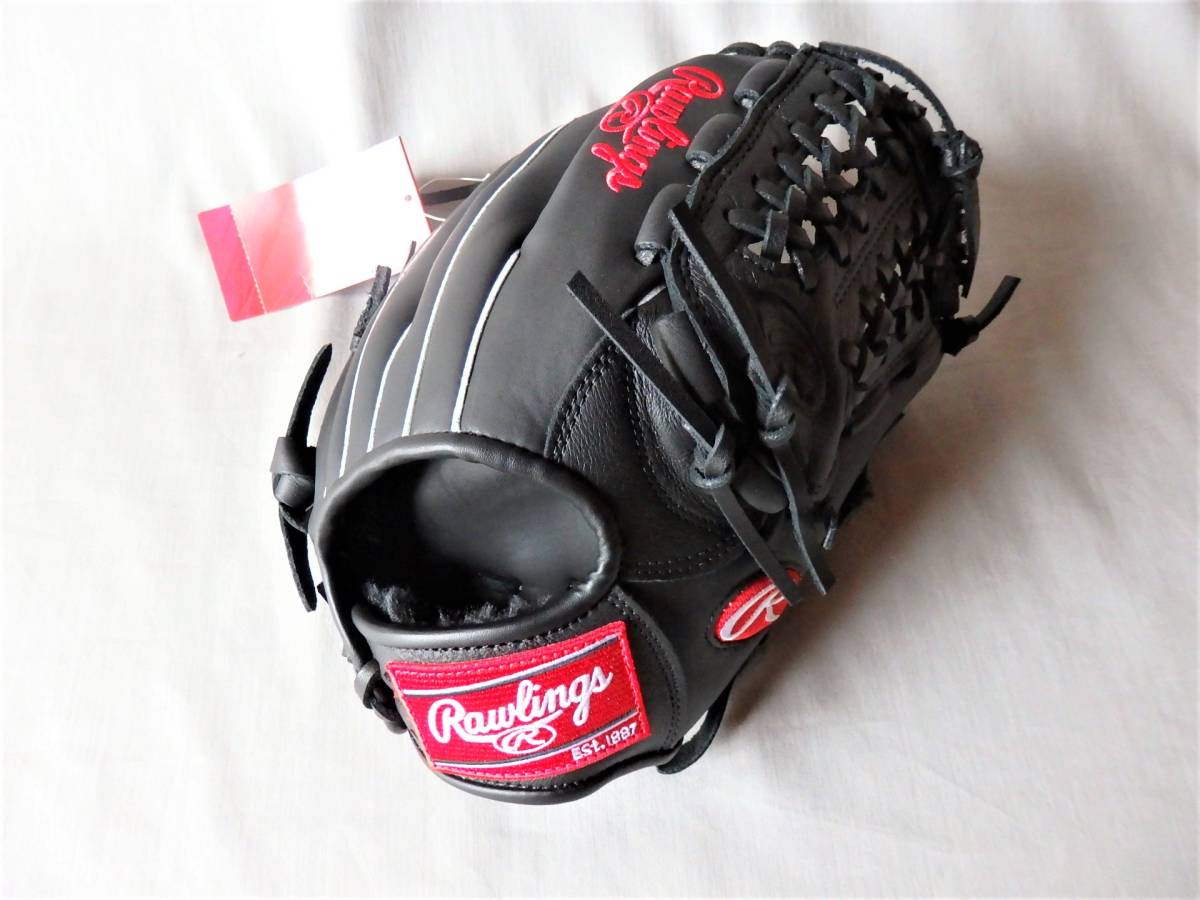 新品◆Rawlings 軟式 野球/ソフトボール グローブ◆11.75inch/BLACK◆プロ野球/NPB/セリーグ/パリーグ/草野球/キャッチボールソフトボール_画像2