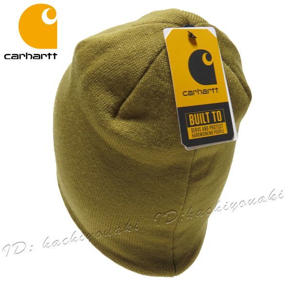 Carhartt 新品 カーハート リバーシブル ニット キャップ ビーニー オーク ブラウン メンズ レディース サイズフリー 正規品 ニット帽の画像5