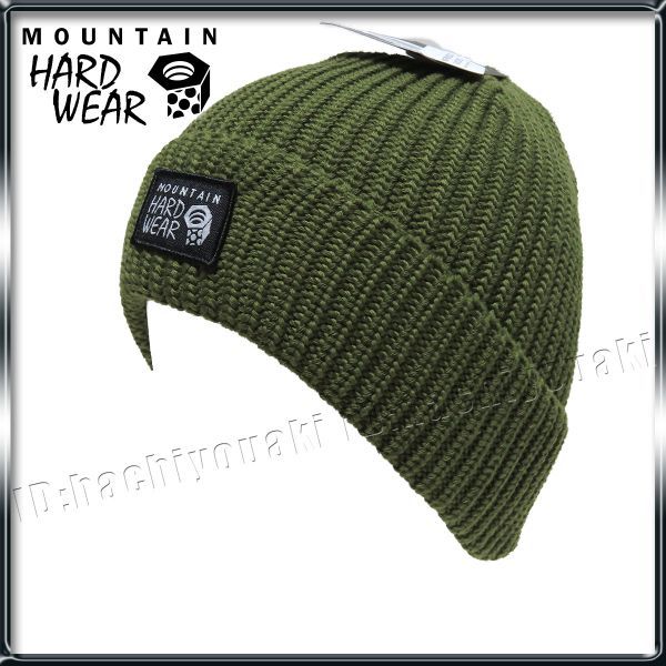 Mountain Hardwear 新品 マウンテンハードウェア MHW パッチロゴ ニット キャップ ビーニー グリーン メンズ レディース 帽子 ニット帽_画像5