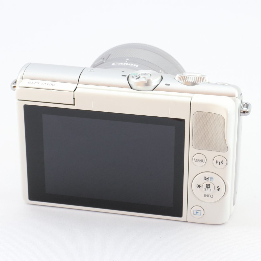 Canon ミラーレス一眼カメラ EOS M100 EF-M15-45 IS STM レンズキット(ホワイト) EOSM100WH1545ISSTMLK_画像2