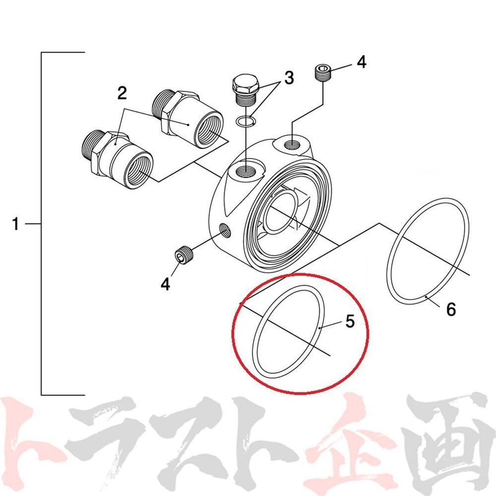 即納 TRUST トラスト オイルブロック用 Oリング 56パイ 12401160 (618122054_画像2