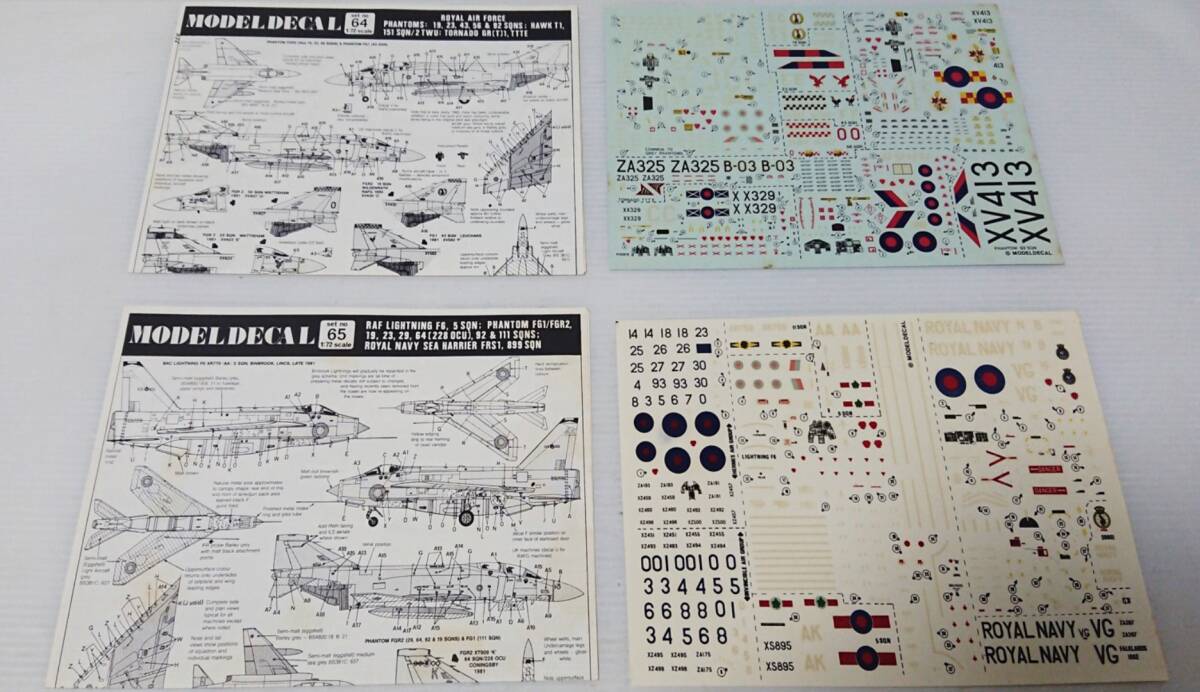 ジャンク品 当時物 戦闘機用 デカールシール　色々 2セット　NO、6　独特の匂い有り 20年以上前に購入 ワンオーナー品_画像1