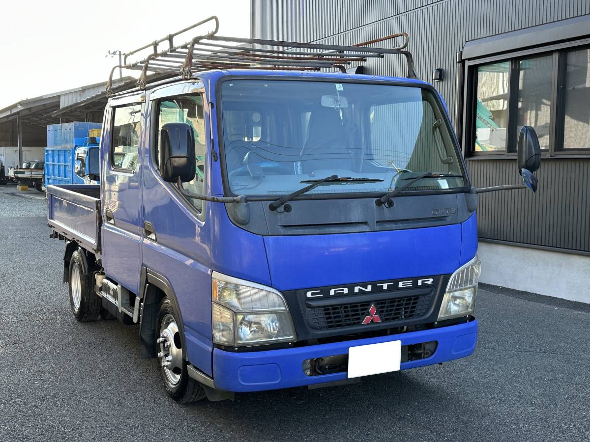 動画有！売り切り！車検付！H17年 三菱 キャンター Wキャブ ダブルキャブ 積載1250kg 2.9L ディーゼル 5速MT エンジン好調！佐賀福岡_画像1