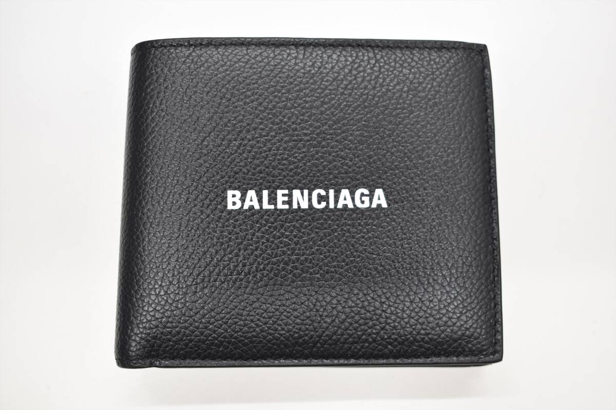  new goods unused storage goods Balenciaga purse black folding twice purse BALENCIAGA Mini wallet 594315 1IZI3 1090