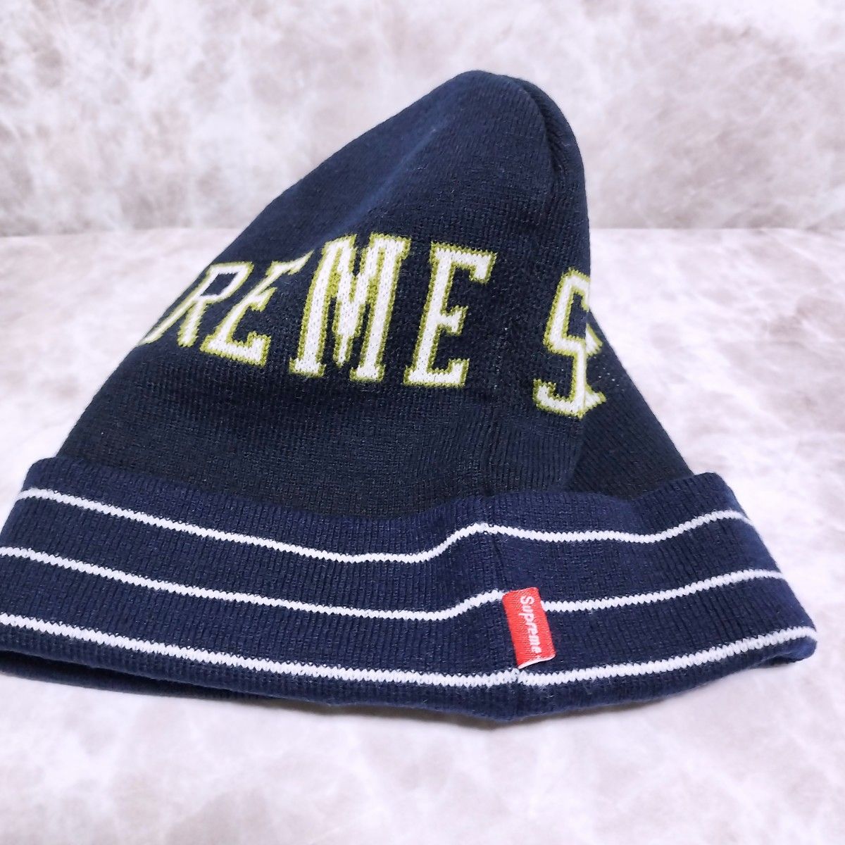 Supreme Beanie　ビーニー ニット帽　ネイビー