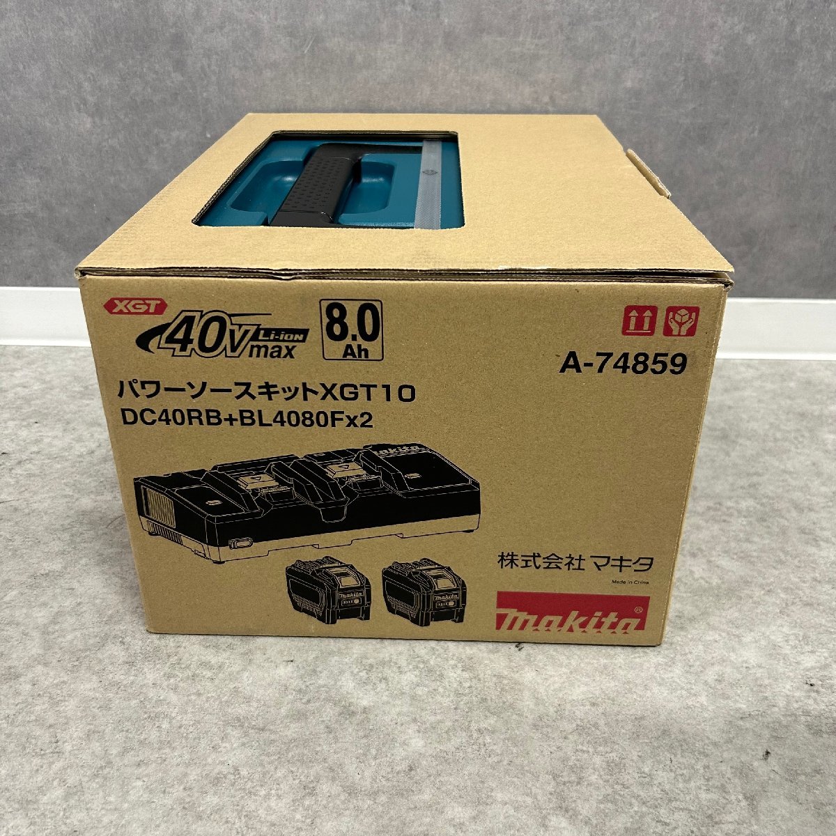 ◎L102【未開封】makita マキタ 40Vmax 8.0Ah パワーソースキット XGT10 (2口タイプ充電器付) A-74859 (ma)の画像4