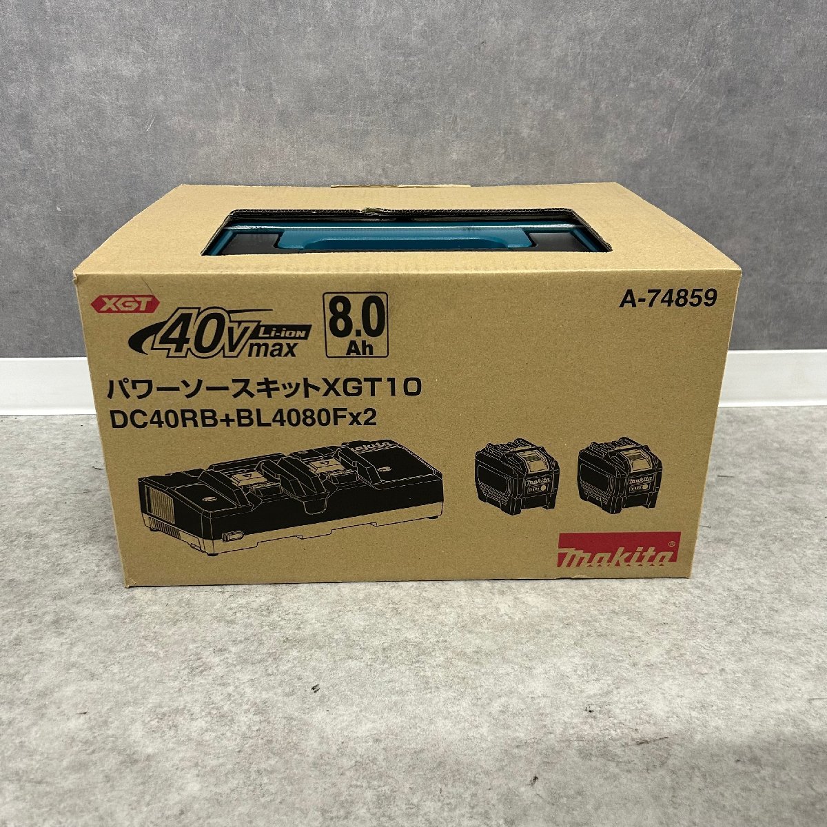 ◎L103【決算特価】【未開封】makita マキタ 40Vmax 8.0Ah パワーソースキット XGT10 (2口タイプ充電器付) A-74859 (ma)の画像2