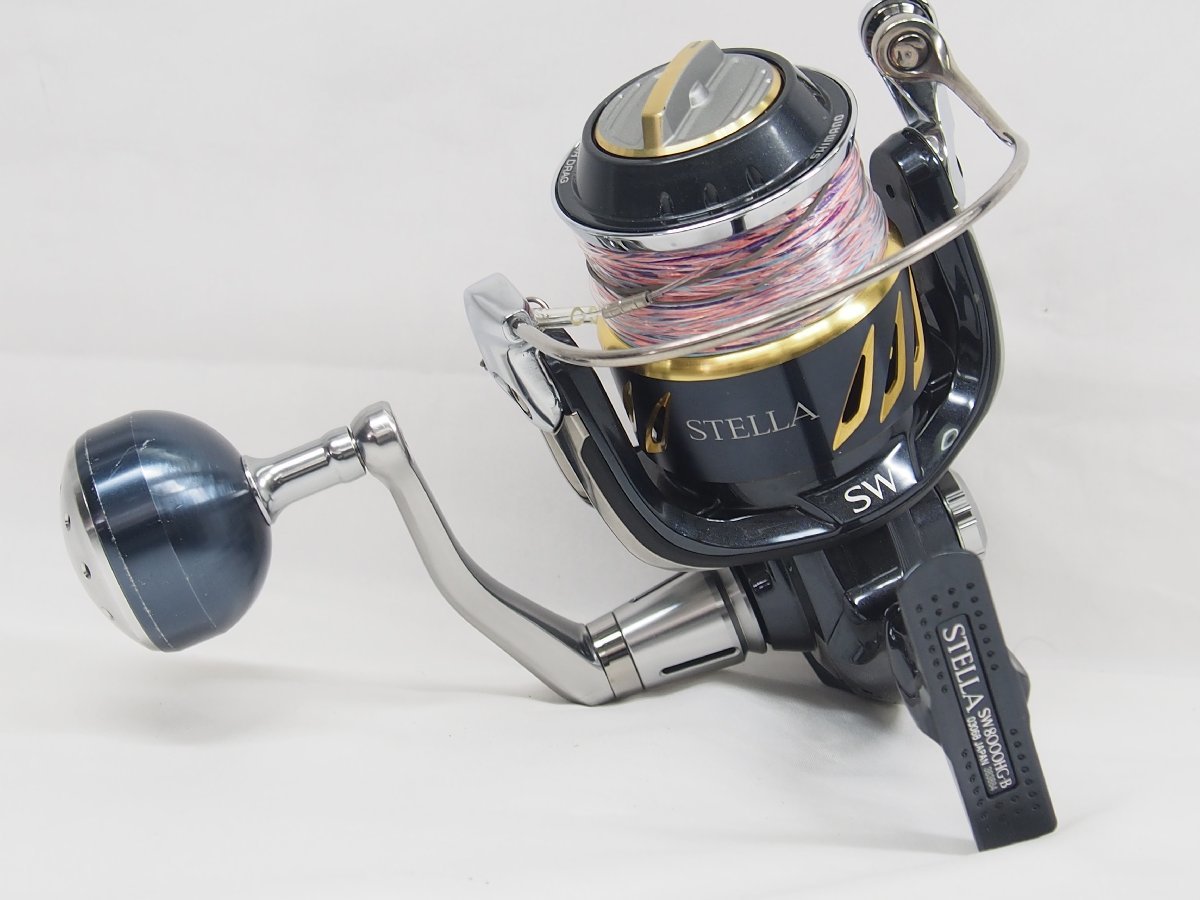 △303△ SHIMANO シマノ 13 STELLA SW8000HG-B 13 ステラ SW8000HG スピニングリール 釣具_画像2