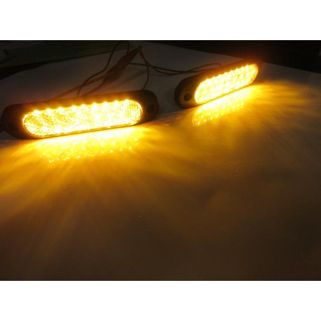 12V 24V all-purpose . round shape LED reflector small winker amber yellow reflector back side marker 2 piece normal car light truck truck 