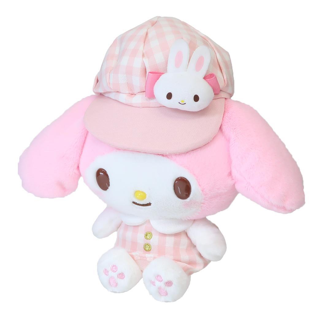 ◆新品　マイメロディ　My Melody　プラッシュドール　ぬいぐるみ　S〈ギンガムチェック・キャスケット〉サンリオ　sanrio_画像1