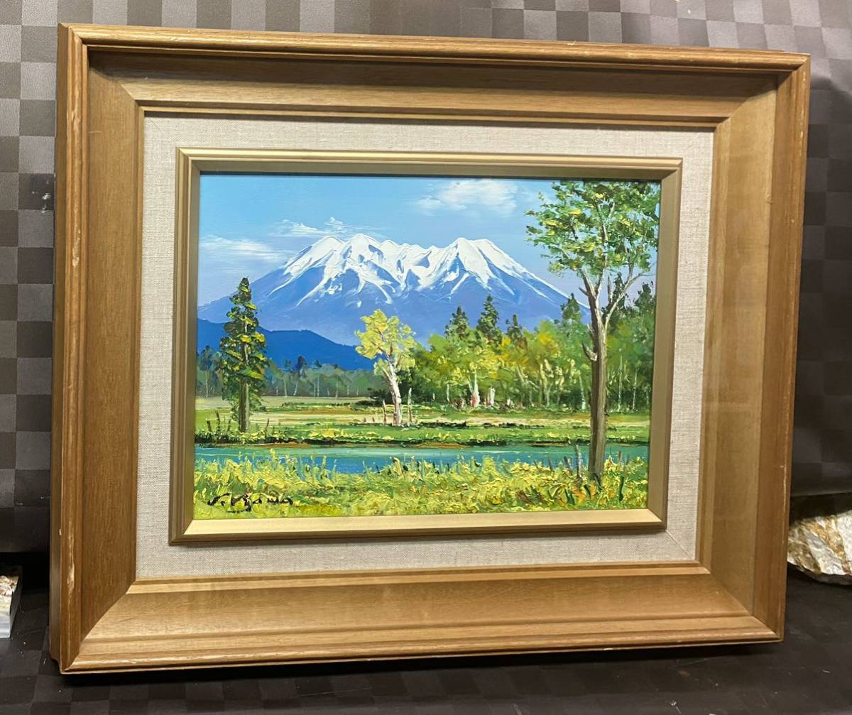 羽沢清水作油絵 タイトル御岳山 Yahoo!オークション - 真作 油彩画 油絵 羽沢清水 【御岳山】 F4