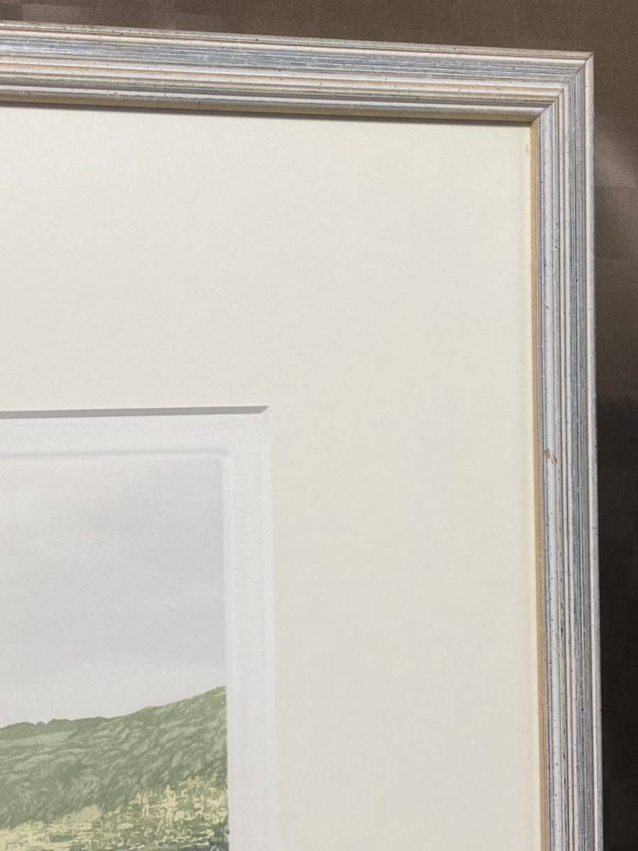 真作 銅版画 ギルバート・ブラウン 風景画ROBINS HOOD BAY SOUTH 217/350 GILBERT BROWNE 額装 額縁 直筆サイン エッチングの画像4