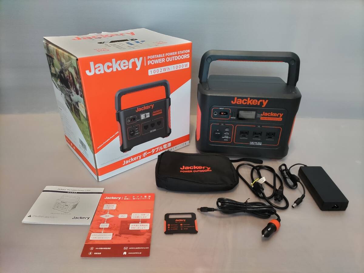 * beautiful goods *Jackeryjakli portable power supply 1000 capacity 278400mAh/1002Wh outdoor sleeping area in the vehicle at the time of disaster and so on activity 2~4 day use is possible safe high capacity 