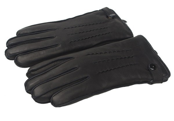 SALE! thick cow leather gloves men's real leather reverse side boa leather glove protection against cold waterproof bike usually using autumn genuine winter going to school commuting business black for man * free size 