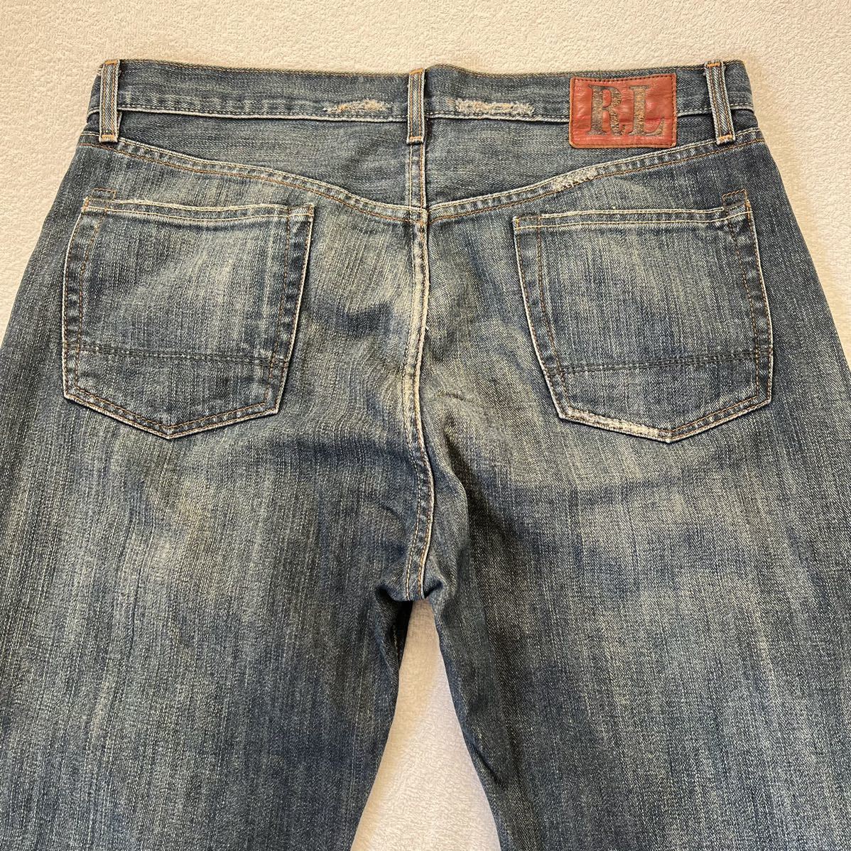 Ralph Lauren polo jeans ラルフローレン デニム パンツ ポロ ジーンズ 36 XL 大きいサイズ ルーズ 太め_画像8