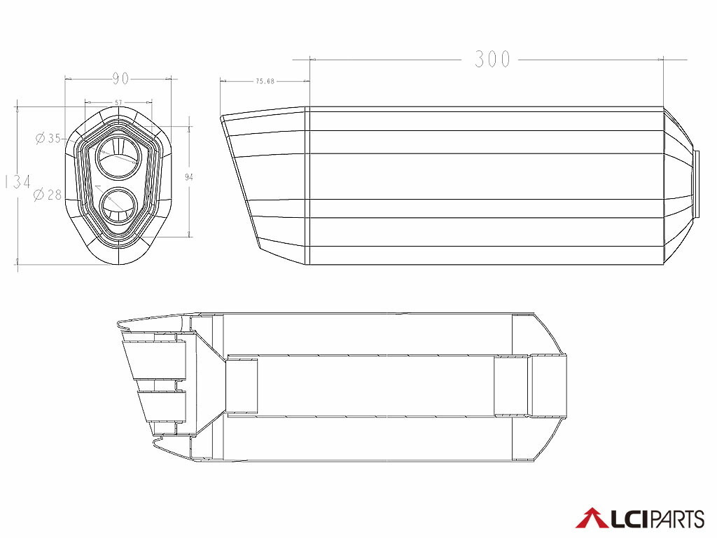 トライアンフ ストリートトリプル 85 R/RS 765 デイトナ675 2013-2023 LCIPARTS LCI ツインエンド カーボン スリップオン マフラー_画像3