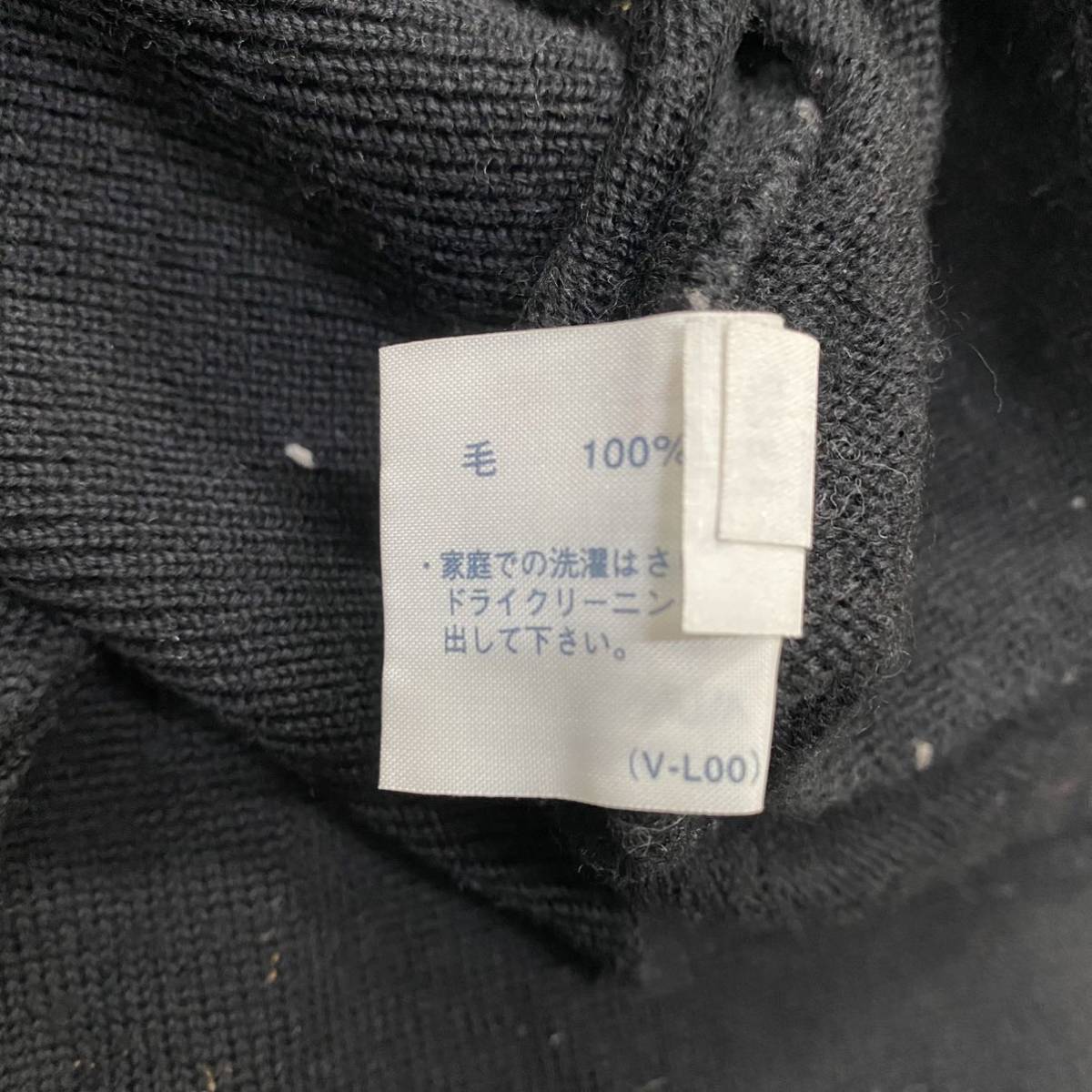 Munsingwear マンシングウェア ニット セーター サイズM ブラック 黒 メンズ トップス 最落なし （E15）_画像7