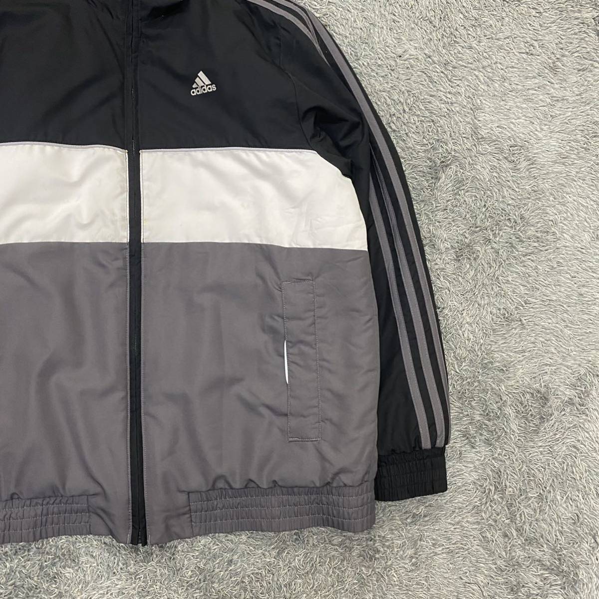 adidas アディダス 中綿ジャケット ブルゾン サイズ160 ブラック 黒 キッズ 子供服 トップス 最落なし （J15）_画像5