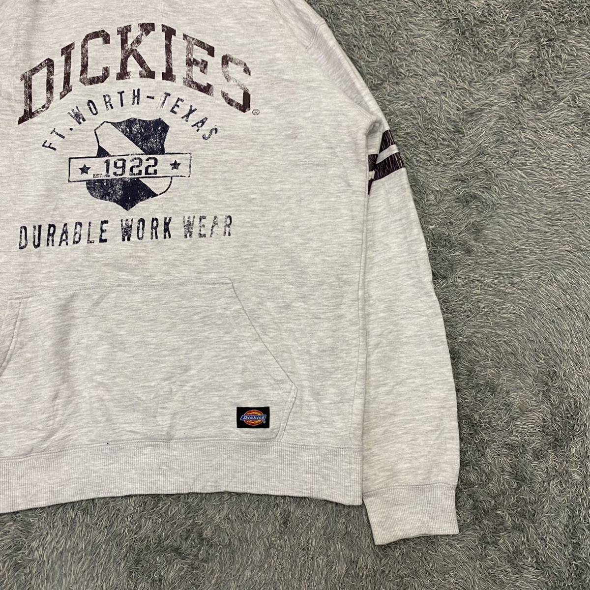 Dickies ディッキーズ スウェット パーカー プルオーバー サイズL グレー 灰色 メンズ トップス 最落なし （G16）_画像5