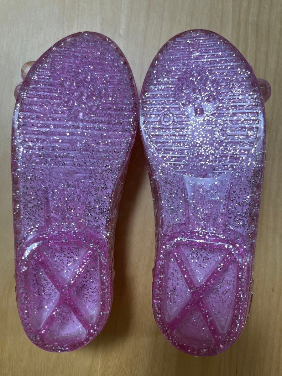 プリンセス　ガラスの靴　サンダル