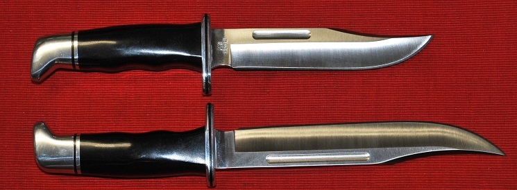 No.120 BUCK GENERAL ・バックゼネラル・黒樹脂柄・420HC Blade:18.7cm・全長：30.4cm・黒革ケース付_画像7