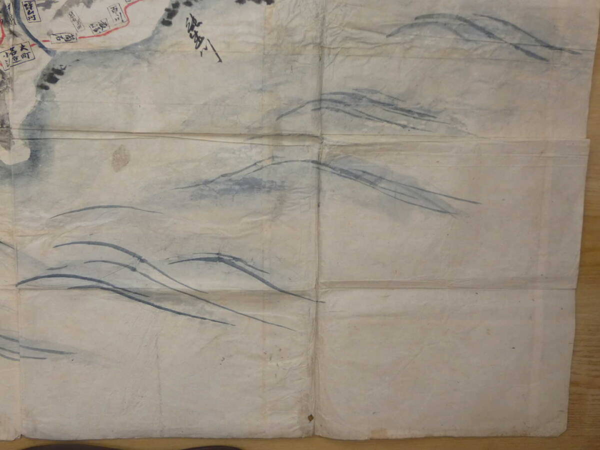 越後国絵図(仮) 江戸末期頃写 紙本着色 南北143㎝ 東西157 越後国絵図(仮) 江戸末期頃写 紙本着色 南北143㎝ 東西157