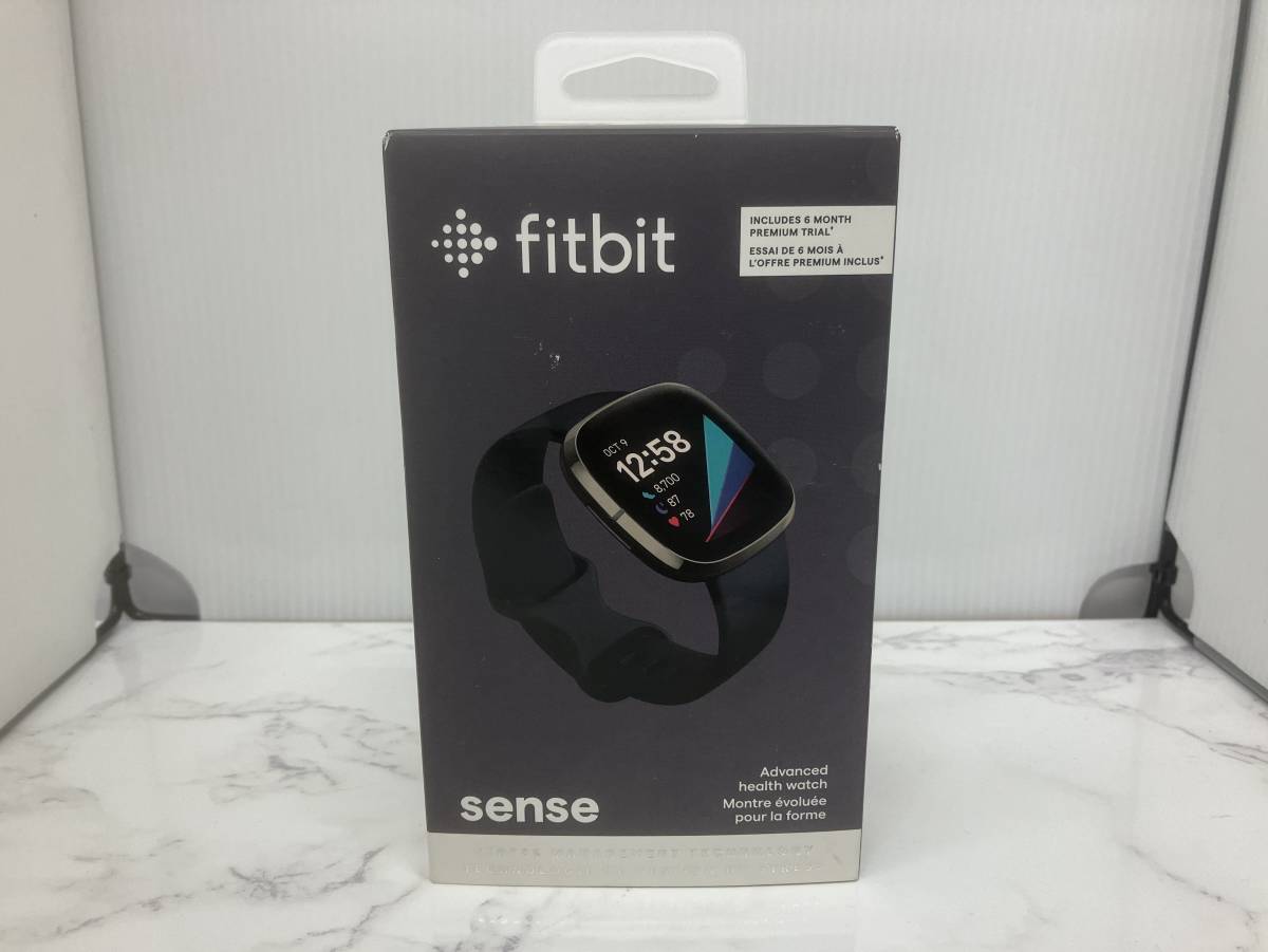 2024-YO2-R-759★Fitbit Sense スマートウォッチ カーボン/グラファイト (FB512BKBK-FRCJK) 「中古」★_画像1