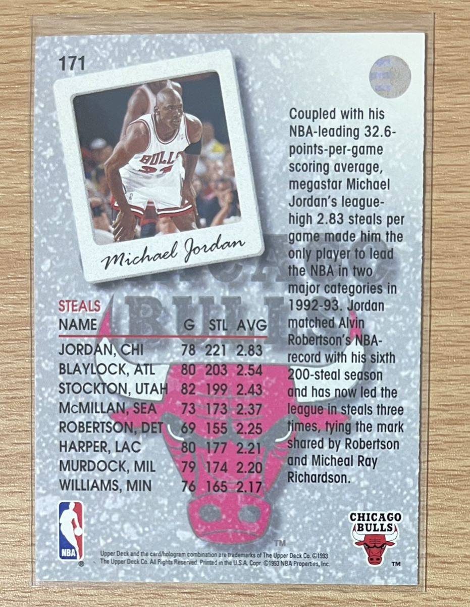 Michael Jordan 1993-94 UPPER DECK #171 マイケル・ジョーダン _画像2