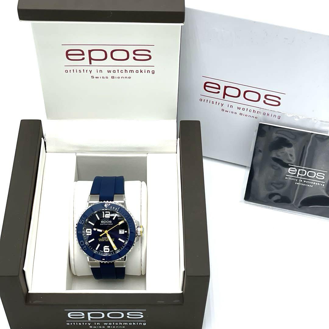No.109 супер популярный дайвинг часы [ как новый ]EPOS Epos наручные часы спортивный дайвер 5077 3441K самозаводящиеся часы водонепроницаемый мужской 