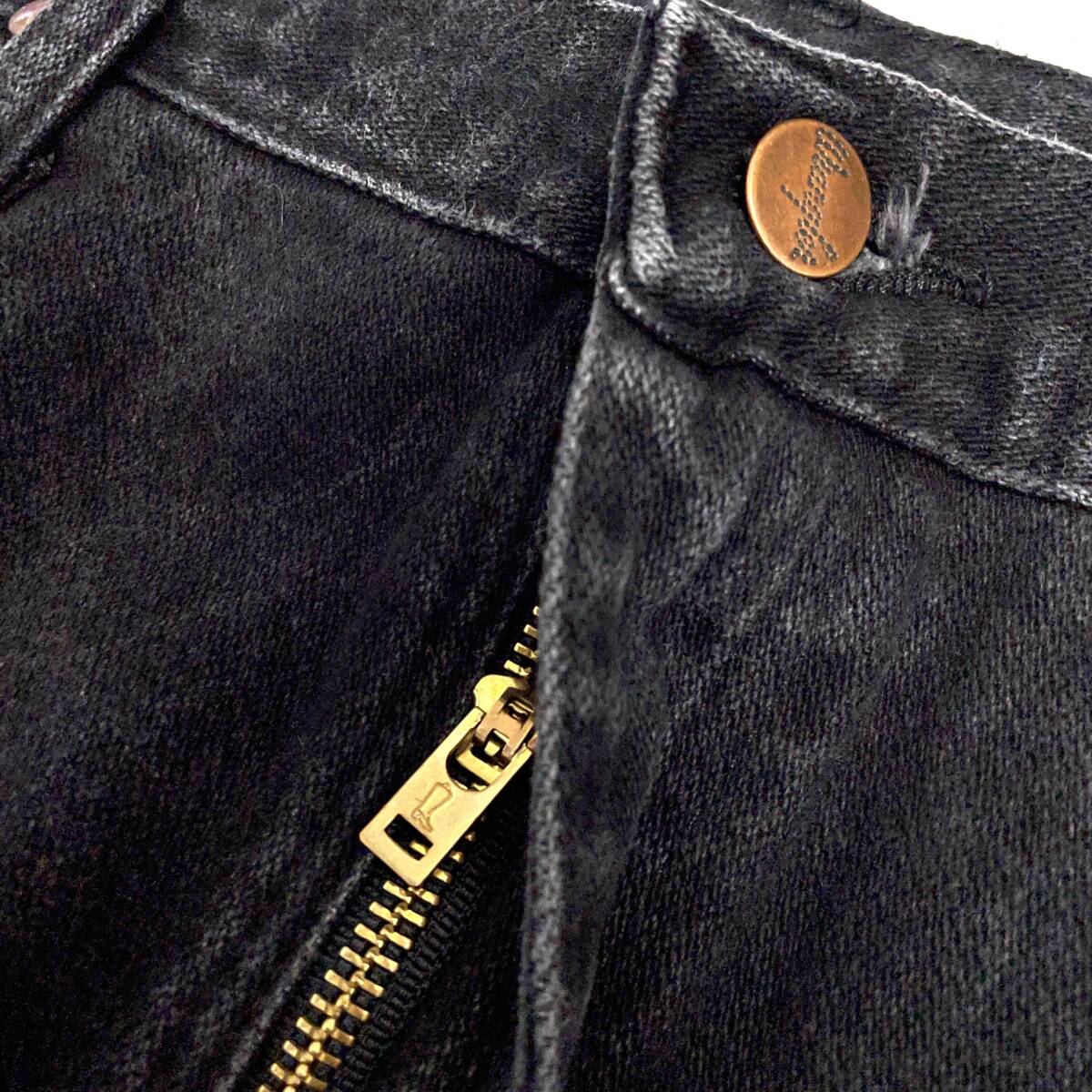 USA old clothes Wrangler black Denim pants W34 / 936WBK slim strut black jeans ji- bread Wrangler 