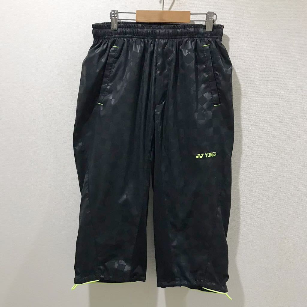 美品☆YONEX/ヨネックス☆ウインドブレーカー☆セットアップ/上下セット☆パーカー/クロップド/ストレッチ/裏メッシュ☆ジャージ/黒/M_画像6