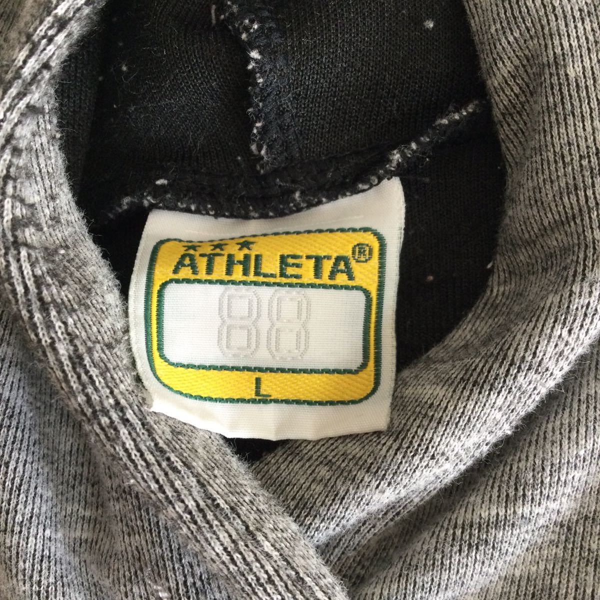 ATHLETA/アスレタ☆スウェット/パーカー☆ストレッチ/ジャケット/ジャージ/サッカー/フットサル/グレー/L_画像7