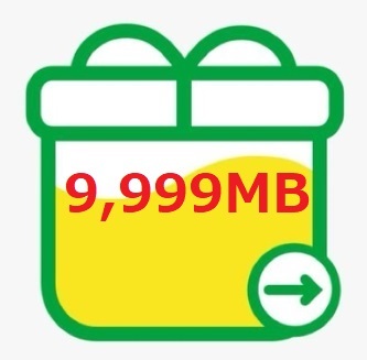 パケットギフト 　9,999MB (約10GB) mineo マイネオ 即決 匿名　ゲ②_画像1
