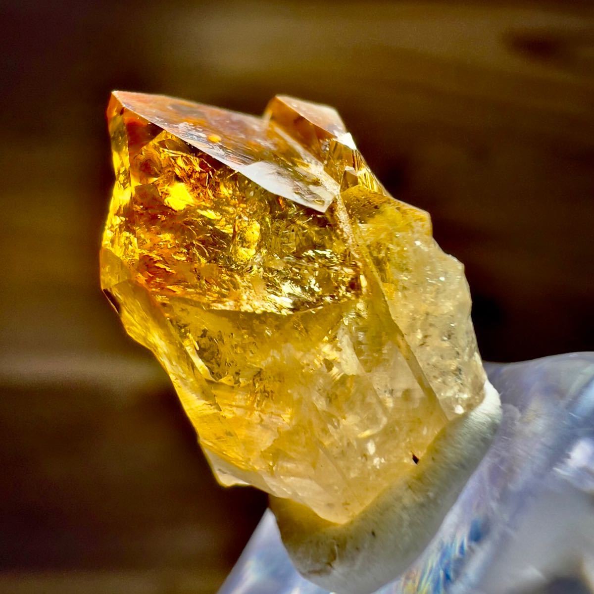 3点セット シトリン レインボー 虹 ブラジル ポイント 黄水晶 水晶 天然石 鉱物 原石 標本_画像6