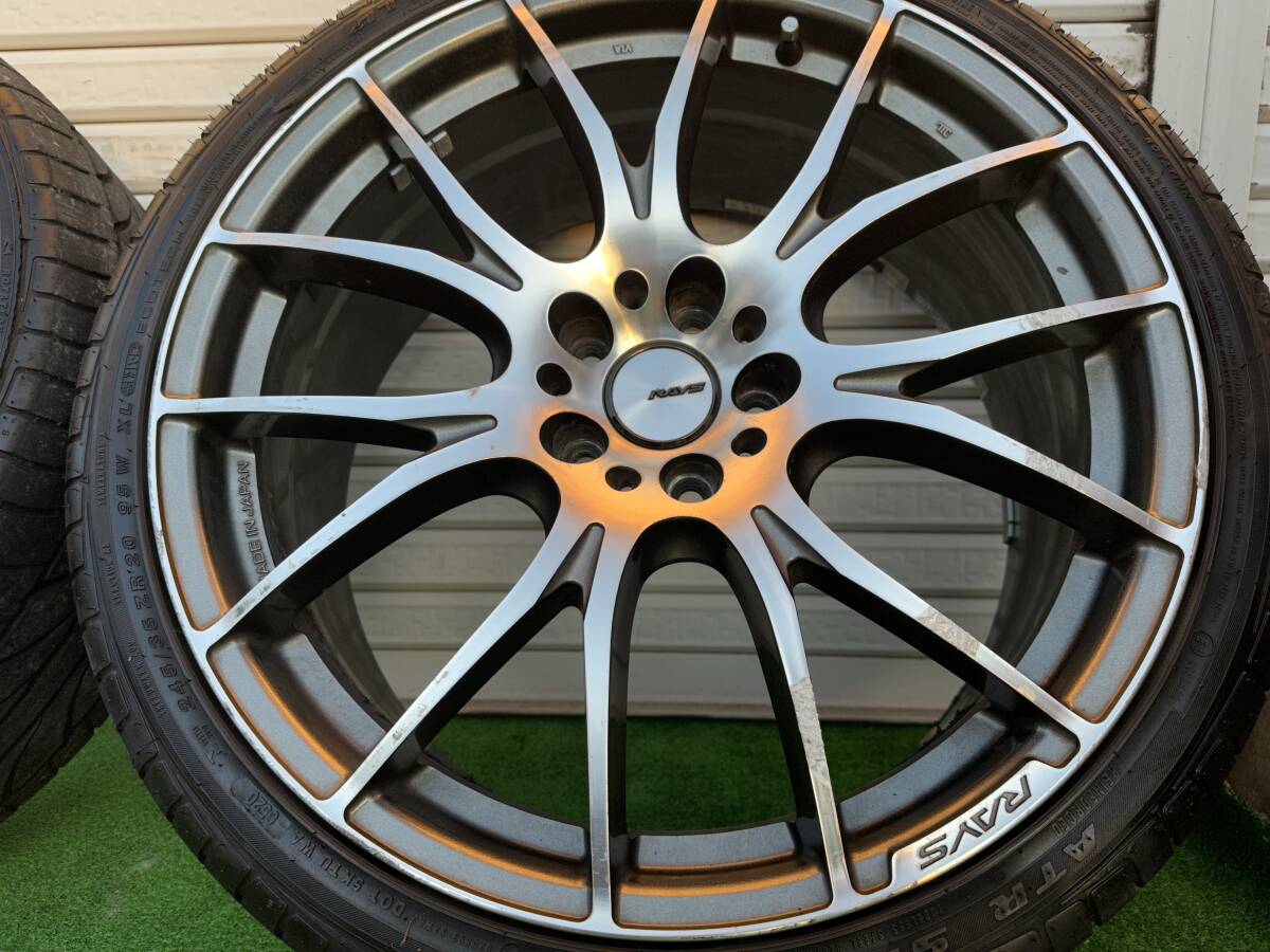 RAYS HOMURA レイズ ホムラ 2X7 20インチ 245/35ZR20 20X8.5J+38 PCD114.3 5H 4本 タイヤホイール セット　_画像6