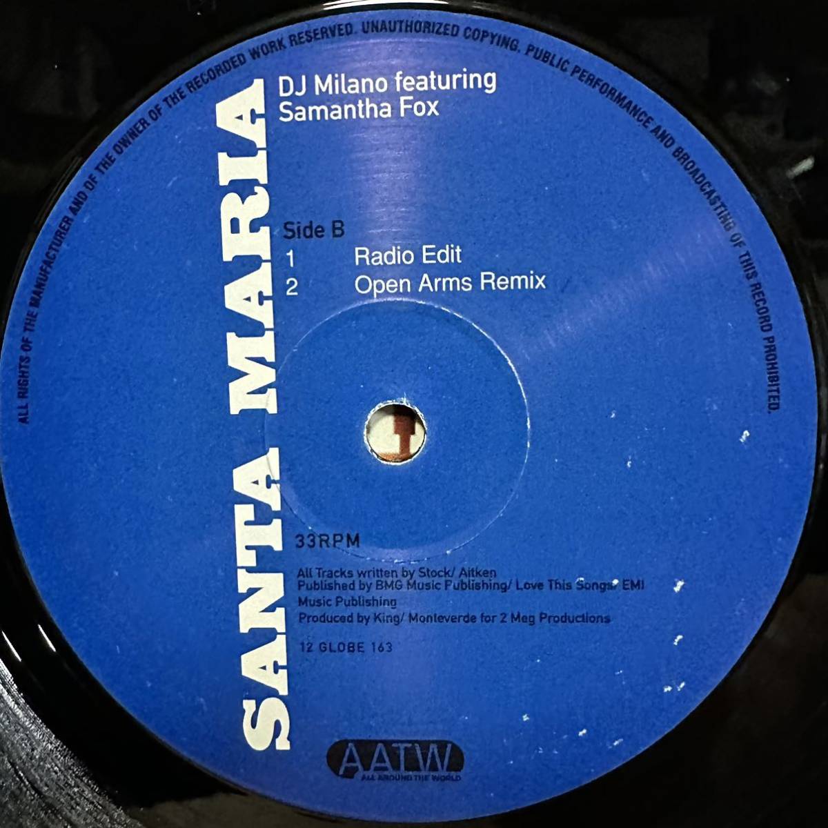 【12'】 DJ MILANO featuring SAMANTHA FOX / SANTA MARIAの画像4