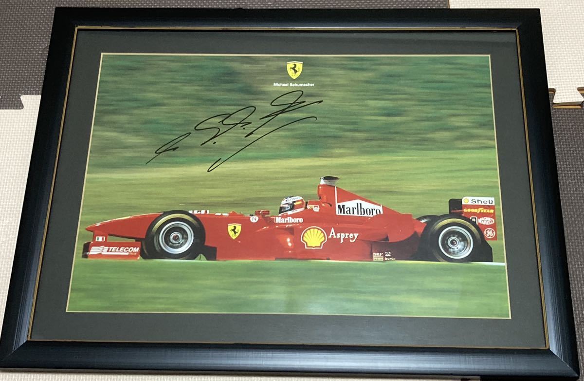 直筆サイン ミハエル シューマッハ フェラーリ F300 フレーム 直筆サイン ミハエル シューマッハ フェラーリ F300 フレーム
