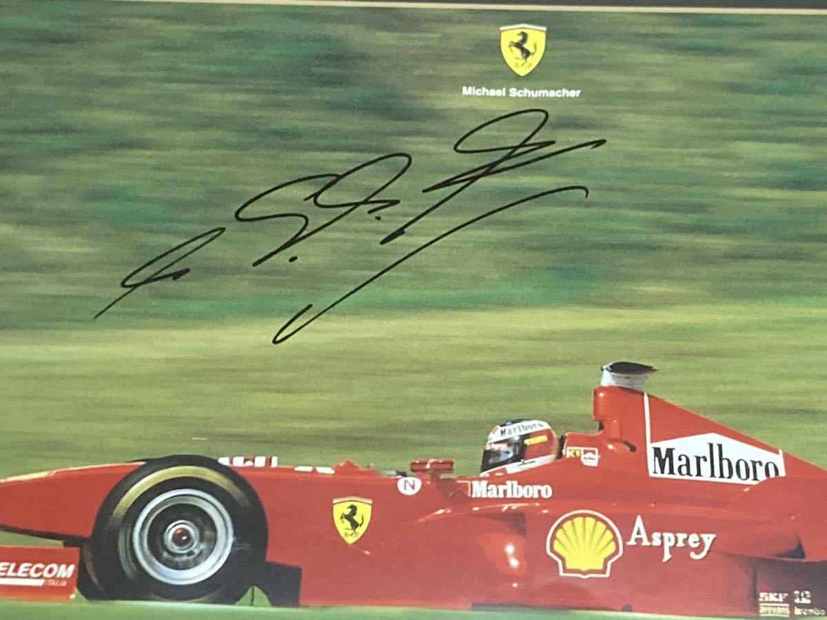 直筆サイン ミハエル シューマッハ フェラーリ F300 フレーム 直筆サイン ミハエル シューマッハ フェラーリ F300 フレーム