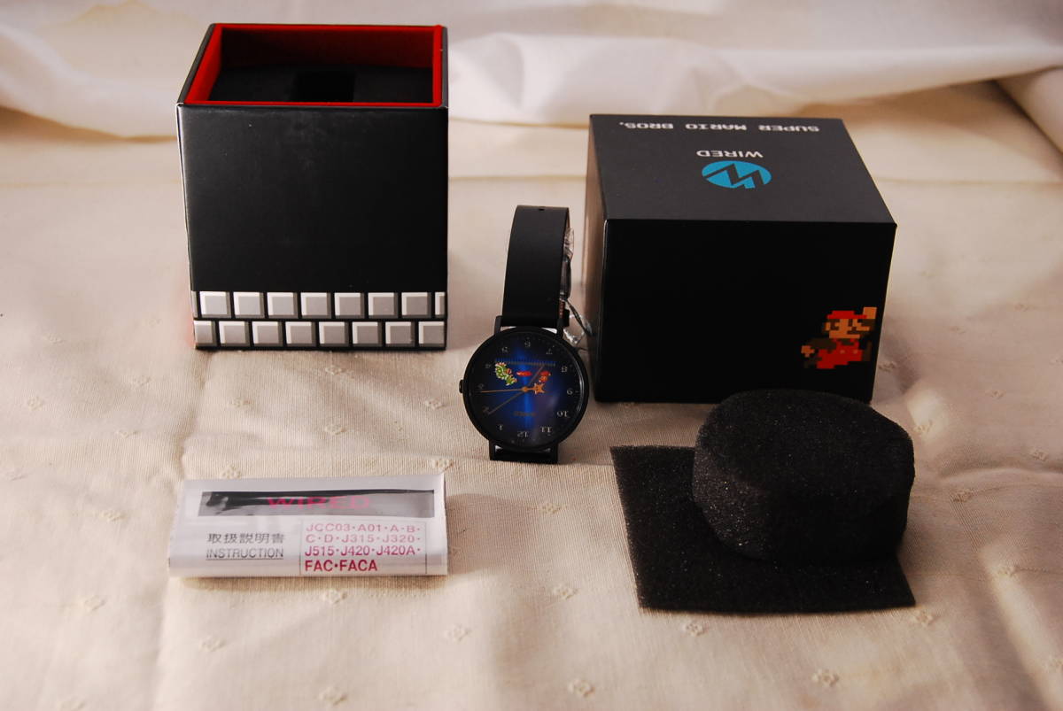 [ новый товар нераспечатанный ] Seiko Wired наручные часы Super Mario Brothers Mario kpa ограниченная модель AGAK706 внутренний 1200шт.@ ограничение разряженная батарея 