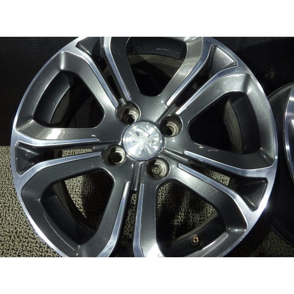 プジョー / PEUGEOT 208 純正アルミホイール 16 x 6.0J 4穴 108 +23 約64mm 4本SET◎中古 若干の傷、腐食あり◎旭川手渡し可_画像2