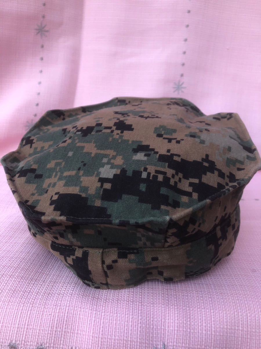 YK-2637 ※難あり 中古品 ミリタリー系 COVER GARRISON MARPAT MARINE サイズ small 頭周り約52cm 米軍 海兵隊 放出品 キャップ 帽子 USMC_画像5