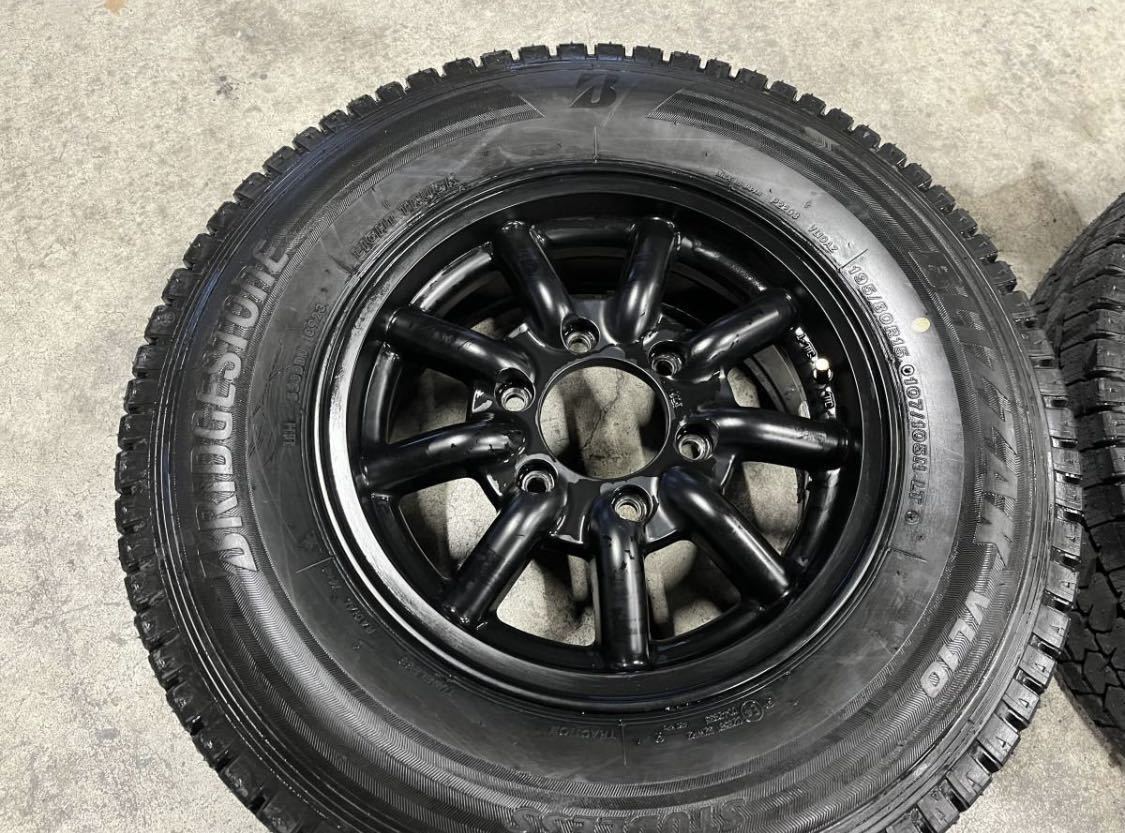 【東京引き取り限定】スタッドレス195/80R15 ブリザックVL10 ファブレスMC-9 4本_画像4