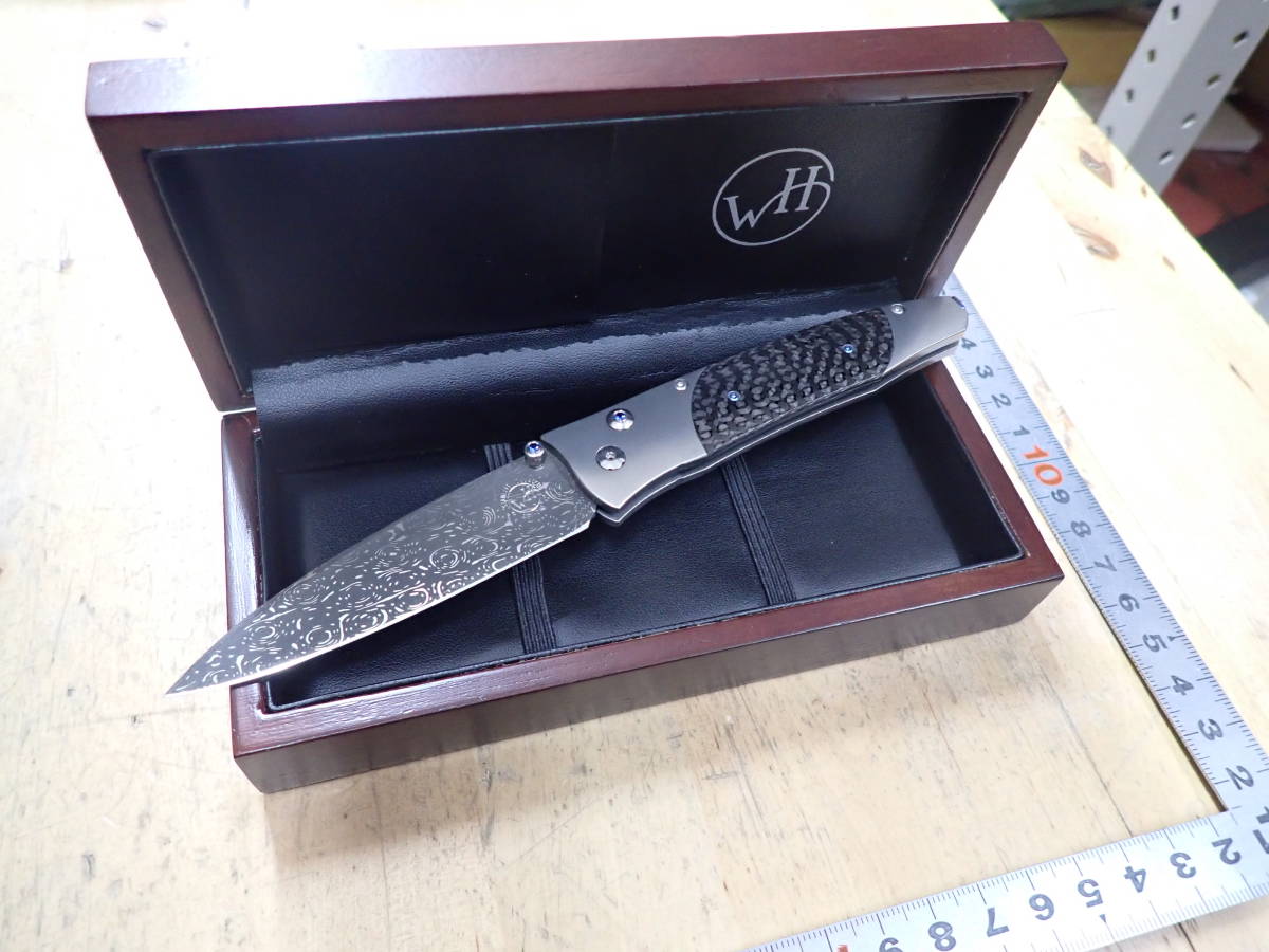 『H04A』William Henry ウィリアムヘンリー Damascus ダマスカス モデル不明 木箱付_画像1