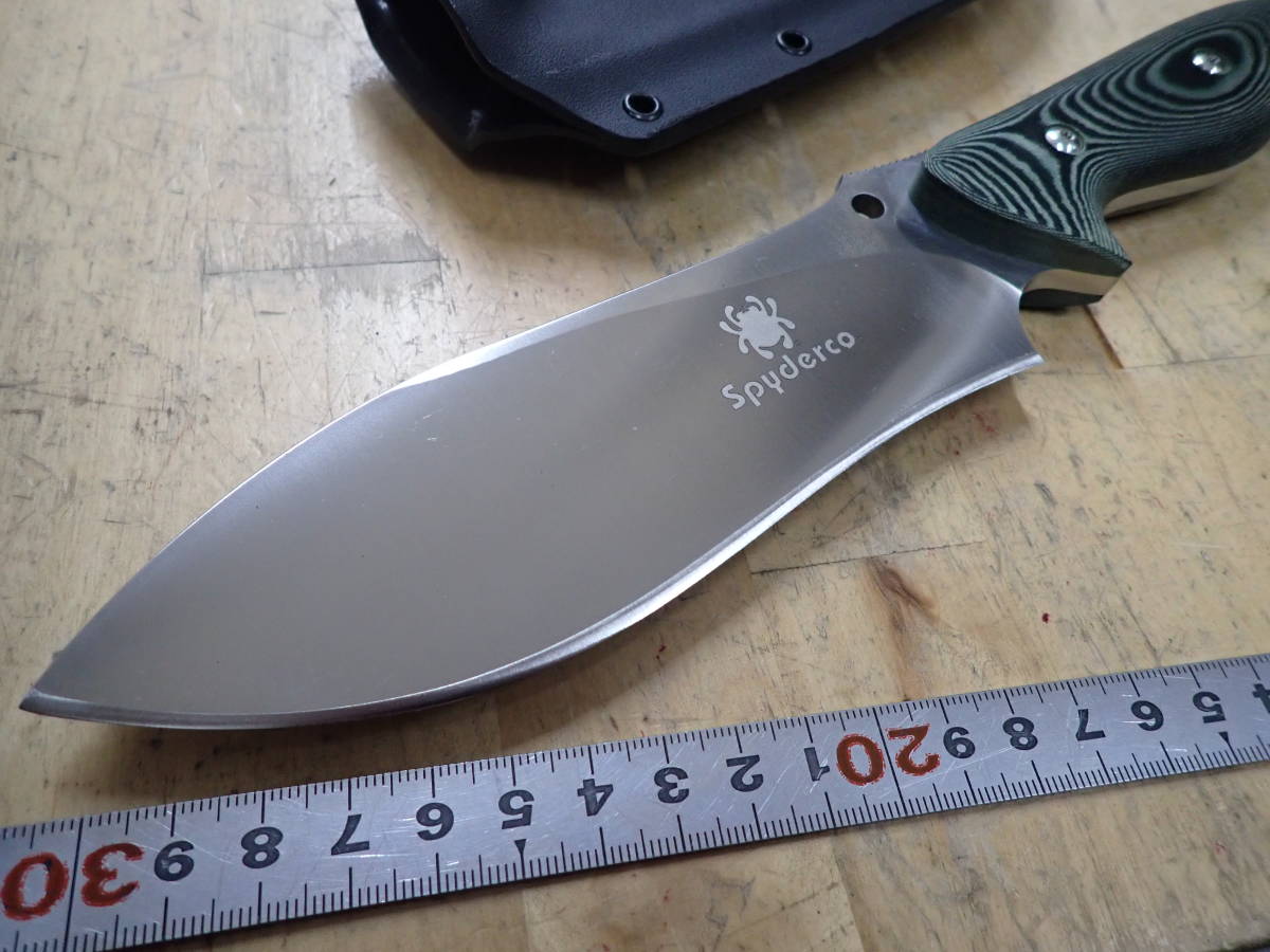 『H12B』スパイダルコ フォーリッジャー SPYDERCO FORAGER シースナイフ Jerry Hossom design N690C0 _画像2