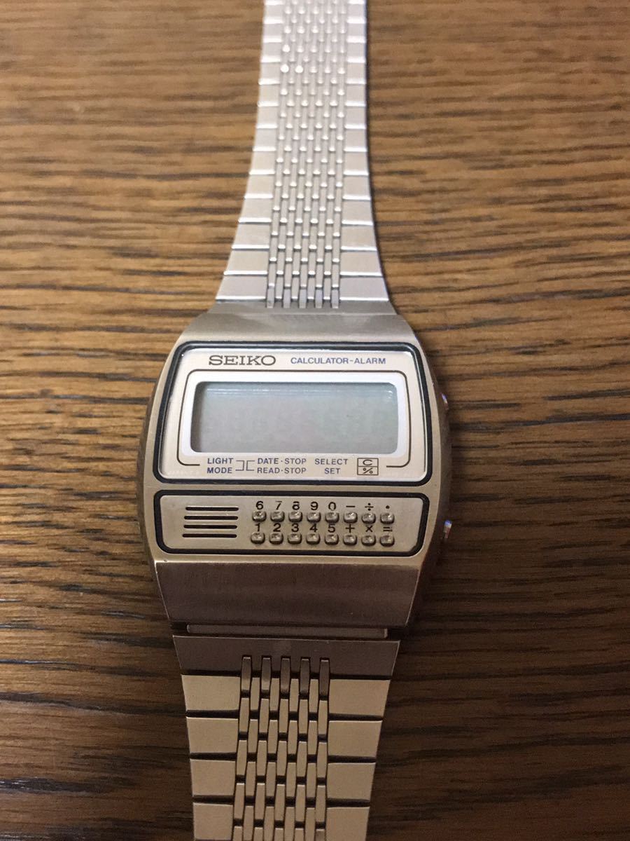 腕時計 セイコー SEIKO メンズ腕時計クォーツ デジタル CALCULATOR-ALARAM C359-5000 ベルト純正　ジャンク品_画像1