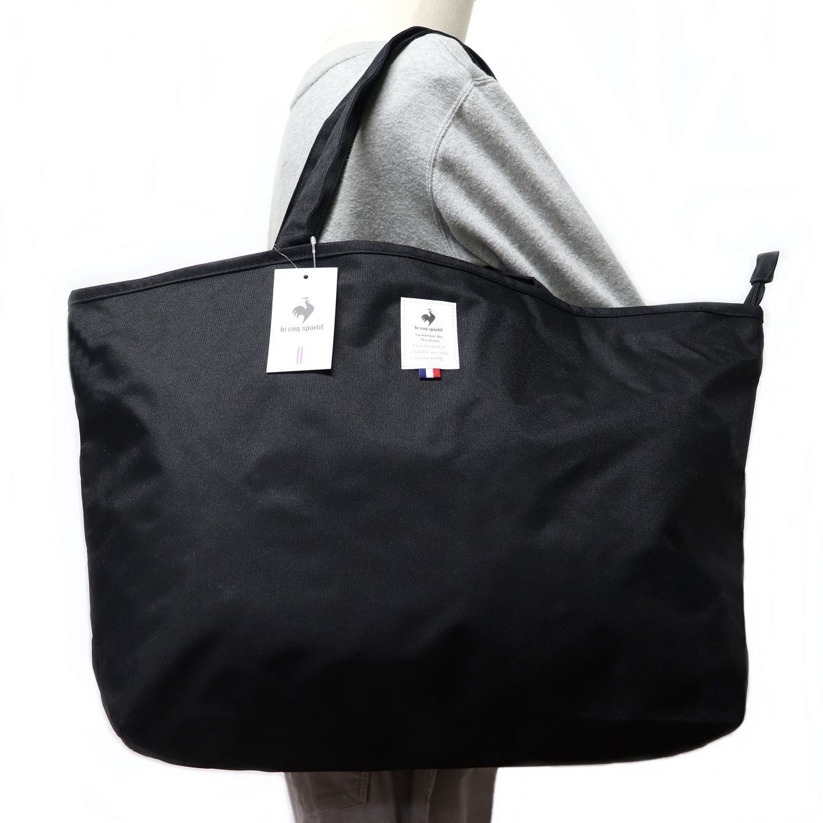 ★ルコック le coq sportif 新品 便利 大容量 シンプル トートバッグ ボストンバッグ BAG 鞄 バッグ 黒 [36465-001]一 六★QWER QQAA-35_画像1